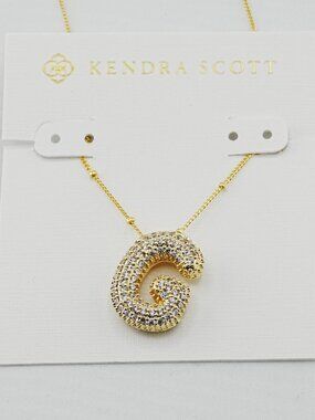 Kendra Scott Letter Necklace with Crystals
